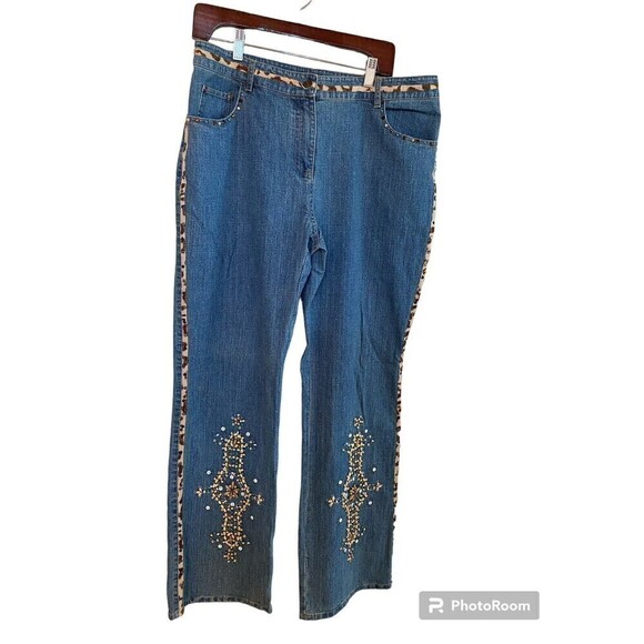 New York Embellished Boot Cut Jeans Sz.12 - Picture 1 of 4